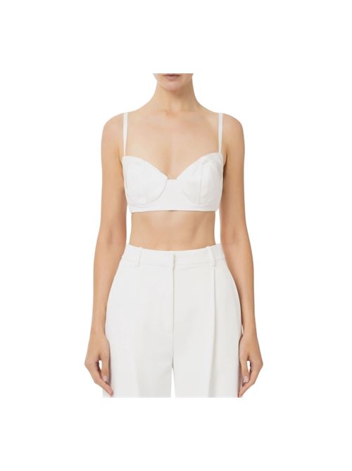 Crepe top with satin bows ELISABETTA FRANCHI | TO03051E2.360